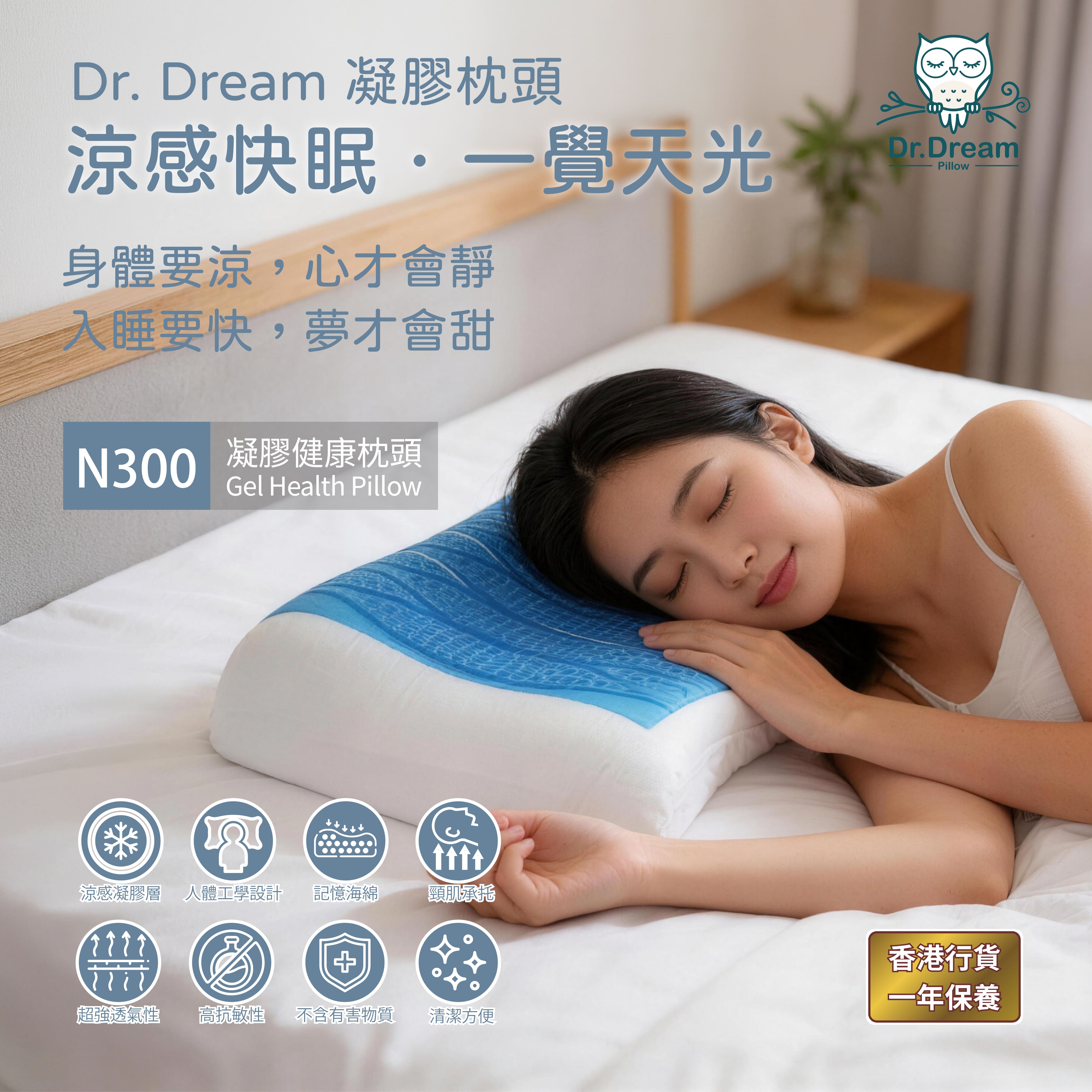 Dr.Dream 成人凝膠健康枕頭 N300